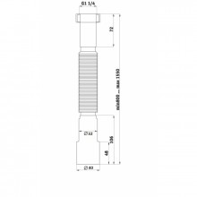 Caurule Lokanā 1/4X40 Pagarināta