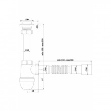 Sifons 1 1/4X40 ar Lokano Cauruli 40x40