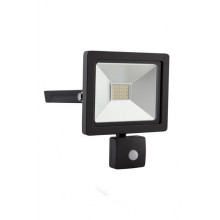 LED prožektors 20W ar sensoru, melns IP44