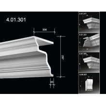 Карниз фасадный с гладким профилем 4.01.301