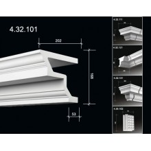 Fasādes karnīze ar gludu profilu 4.32.101