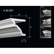 Fasādes karnīze ar gludu profilu 4.32.201