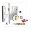 Slēdzene-478 cinkota ar uzliktni un serdeni-43 (hroms)