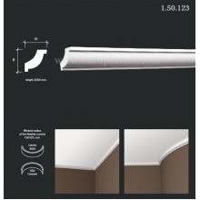 Карниз с гладким профилем 1.50.123 (2м)