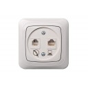 ITKL001-01 A/B KAT3/KAT5 TELEFONA UN DATORA LIGZDA BEZ RAM. BALTA ALFA