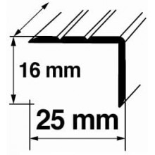 Dekoratīvie alumīnija leņķa profili 16x25mm/90cm