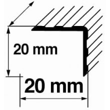 Dekoratīvie alumīnija leņķa profili 20x20mm/90cm