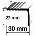Dekoratīvie alumīnija leņķa profili 27x30mm/90cm