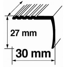 Dekoratīvie alumīnija leņķa profili 27x30mm/90cm