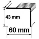 Dekoratīvie alumīnija leņķa profili 43x60mm/90cm