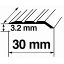 Профиль алюминиевый для закрытия мест соединения 3,2x30мм/90см