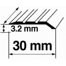 Savienojuma vietas pārklājošie aluminija profili 3,2x30mm/90cm