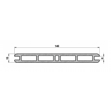 Apdares Fasādes Dēlis AD 3000 x 15 x 146 mm Brūns