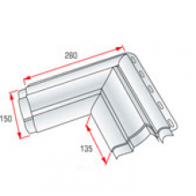 PVC Komplektejošie Fasādes Paneļiem - Apmales Modern Stūra Elements