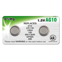 Baterijas Lithium AG10, G10 (LR1130, LR54, SR1130W, SR54, 389, 189, GP89A)