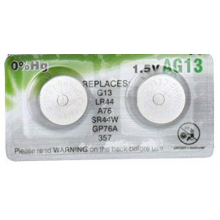 Baterijas Lithium AG13, G13 (LR44, SR44W, 357, A76, GP76)
