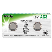 Baterijas Lithium AG3, G3 (LR41, SR41W, 392, 192, GP92A)