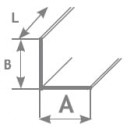 PVC leņķa profils vienkrāsains 10x10x2700mm