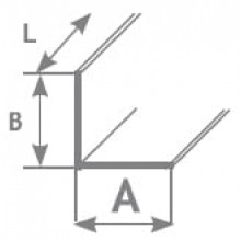 PVC leņķa profils vienkrāsains 10x10x2700mm