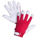 Гладкие замшевые перчатки с застежкой-липучкой и эластичным манжетом L5
