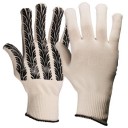 Trikotāžas darba cimdi SOFT 1/10 PVC