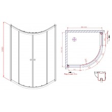 Душевая кабина Novito EF409, 90x90x185 cm