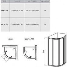 Душевая кабина Ravak SKCP4 White Grape Glass Shower 900x900