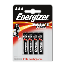 Батарейки Alkaline ENERGIZER Power LR03/AAA, 4шт