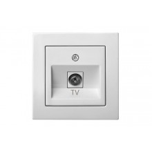 ITVL1-01 E/B EPSILON TV Розетка Конечная без Рамки, Белая