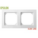 K14-145-02 E/B SLIMLINE Двойная Рамка, Белая