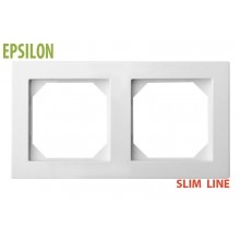 K14-145-02 E/B SLIMLINE Двойная Рамка, Белая