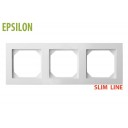K14-145-03 E/B SLIMLINE 3-Местная Рамка, Белая