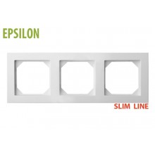 K14-145-03 E/B SLIMLINE 3-Местная Рамка, Белая