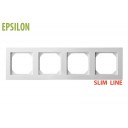 K14-145-04 E/B SLIMLINE 4-Местная Рамка, Белая