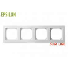 K14-145-04 E/B SLIMLINE 4-Местная Рамка, Белая