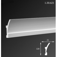 Карниз для скрытого освещения 1.50.621 (2м)