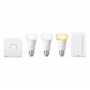 Hue white ambiance 9.5W A60 E27 set EU + switch