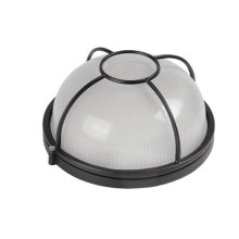 Gaismeklis mitrumizturīgs E27, IEK, 1304, režģots, 60W, IP54, melns