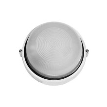 Gaismeklis mitrumizturīgs E27, IEK, 2602A, bez režģiem, 60W, IP54, balts, apaļš