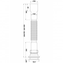 Сифон Гофрированный 1 1/2x40-50