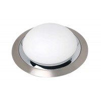 Plafons E27, Horoz, HL634M, 60W, hroms, apaļa, D290mm, metāls + stikls, H90mm Plafons E27, Horoz, HL634M, 60W, hroms, apaļa, D290mm, metāls + stikls, H90mm
