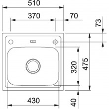 Izlietne Franke EFN610 Sink Stainless Steel Matte