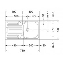 Мойка кухонная Franke CIN 611 101.0077.587, 780x440x140 mm