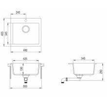 Раковина Teka Clivo Kitchen Sink 50 S-TQ Onyks