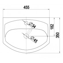 Izlietne Keramin Lyder 45,5x35x17,5cm, balta