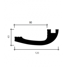 Карниз для скрытого освещения 6.50.709 (2м)