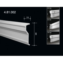 Fasādes karnīze ar gludu profilu 4.81.002