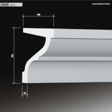 Fasādes karnīze ar gludu profilu 4.91.005