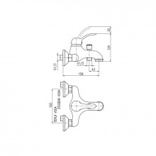 Смеситель в ванну Domoletti Labe Futura DL054.5