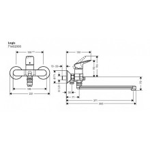 Смеситель в ванну Hansgrohe Logis 71402000